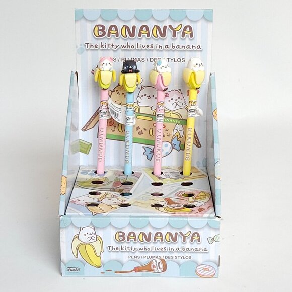 BANANYA The Kitty Who Lives in a Banana FUNKO POP! Pen Lot + Display Case - Picture 1 of 8